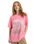 The Roxy Womens Sunnyoversize T-Shirt in Pink Cosmos