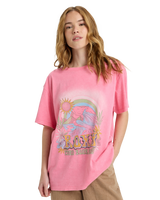 The Roxy Womens Sunnyoversize T-Shirt in Pink Cosmos