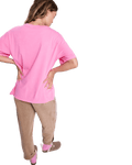 The Roxy Womens Sunnyoversize T-Shirt in Pink Cosmos