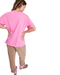 The Roxy Womens Sunnyoversize T-Shirt in Pink Cosmos