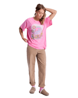 The Roxy Womens Sunnyoversize T-Shirt in Pink Cosmos