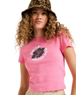 The Roxy Womens Beach Love T-Shirt in Pinkcosmos