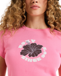 The Roxy Womens Beach Love T-Shirt in Pinkcosmos