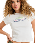 The Roxy Womens Beach Love T-Shirt in Egret