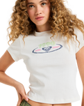 The Roxy Womens Beach Love T-Shirt in Egret