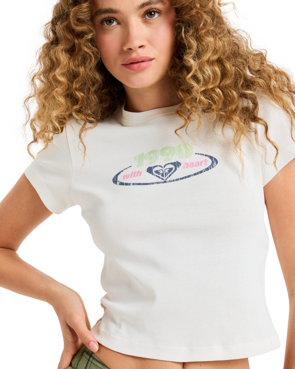 The Roxy Womens Beach Love T-Shirt in Egret