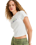 The Roxy Womens Beach Love T-Shirt in Egret