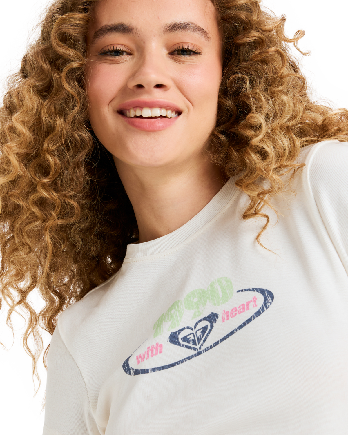 The Roxy Womens Beach Love T-Shirt in Egret