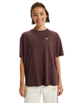 The Roxy Womens Essential Energy Timeless T-Shirt in Huckleberry