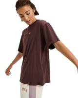 The Roxy Womens Essential Energy Timeless T-Shirt in Huckleberry