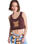 The Roxy Womens Magic Sunset Crop Vest Top in French Roast