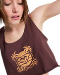 The Roxy Womens Magic Sunset Crop Vest Top in French Roast