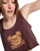 The Roxy Womens Magic Sunset Crop Vest Top in French Roast