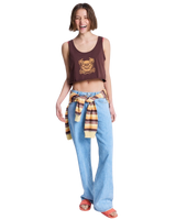 The Roxy Womens Magic Sunset Crop Vest Top in French Roast