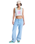 The Roxy Womens Magic Sunset Crop Vest Top in Coconut Milk