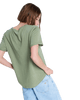 The Roxy Womens Ocean Wave Regular T-Shirt in Oil Green