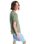 The Roxy Womens Ocean Wave Regular T-Shirt in Oil Green