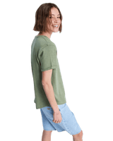 The Roxy Womens Ocean Wave Regular T-Shirt in Oil Green