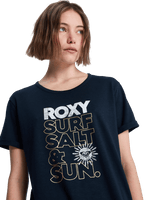 The Roxy Womens Ocean Wave Regular T-Shirt in Anthracite