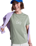 The Roxy Womens Ocean Regular T-Shirt in Oil Green
