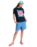 The Roxy Womens Oceanregular Poster T-Shirt in Anthracite