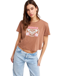 The Roxy Womens Endless Weekends T-Shirt in Brownie
