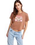 The Roxy Womens Endless Weekends T-Shirt in Brownie