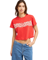 The Roxy Womens Endless Weekends T-Shirt in Hibiscus