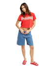 The Roxy Womens Endless Weekends T-Shirt in Hibiscus