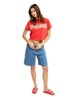 The Roxy Womens Endless Weekends T-Shirt in Hibiscus