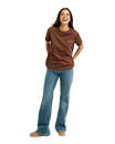 The Roxy Womens Ocean Regular T-Shirt in Chestnut