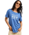 The Roxy Womens Oceanwave Regular T-Shirt in Dutch Blue