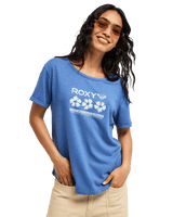 The Roxy Womens Oceanwave Regular T-Shirt in Dutch Blue