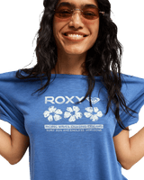 The Roxy Womens Oceanwave Regular T-Shirt in Dutch Blue