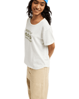 The Roxy Womens Oceanwave Regular T-Shirt in Coconut Milk