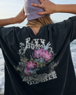 Tall Oversize Washed T-Shirt in Anthracite