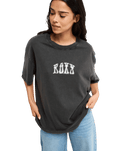 The Roxy Womens Tall Oversize Washed T-Shirt in Anthracite