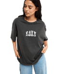 The Roxy Womens Tall Oversize Washed T-Shirt in Anthracite