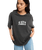 The Roxy Womens Tall Oversize Washed T-Shirt in Anthracite