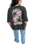 The Roxy Womens Tall Oversize Washed T-Shirt in Anthracite