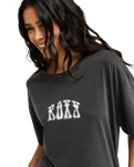 The Roxy Womens Tall Oversize Washed T-Shirt in Anthracite