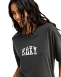 The Roxy Womens Tall Oversize Washed T-Shirt in Anthracite