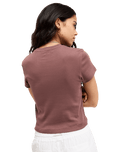 The Roxy Womens Beach Love T-Shirt in Peppercorn