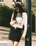 Sea Is Beautiful Long Sleeve T-Shirt in Coconut Milk