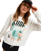 The Roxy Womens Sea Is Beautiful Long Sleeve T-Shirt in Coconut Milk