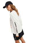 The Roxy Womens Sea Is Beautiful Long Sleeve T-Shirt in Coconut Milk