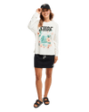 The Roxy Womens Sea Is Beautiful Long Sleeve T-Shirt in Coconut Milk