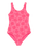 Girls Shell Dream One Piece Swimsuit in Sangria Sunset Shell Dreams