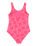 Girls Shell Dream One Piece Swimsuit in Sangria Sunset Shell Dreams