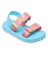 Girls Cage Sandals in White, Orange & Pink